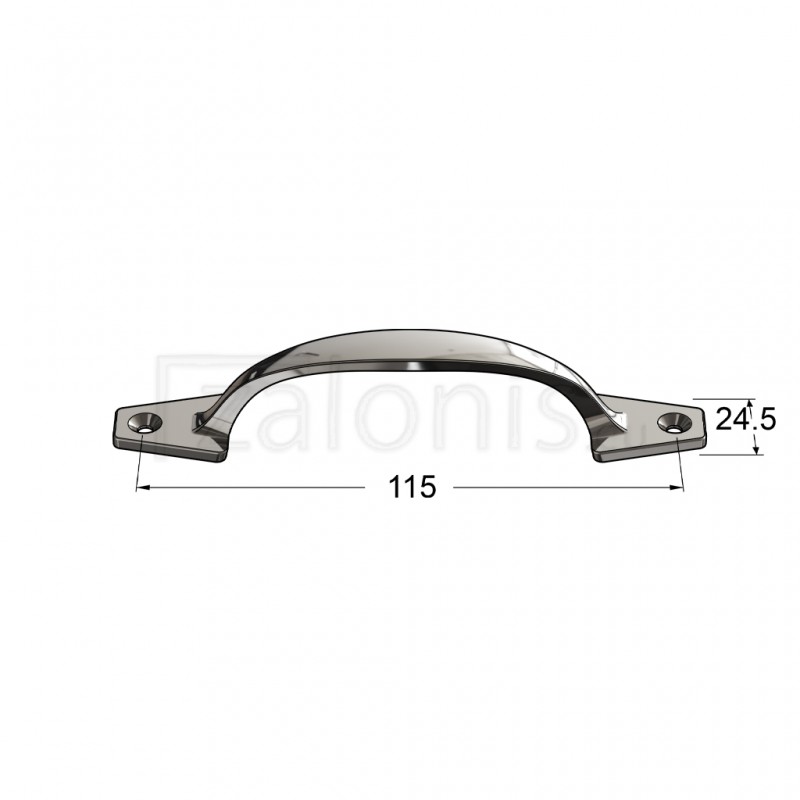 HANDLE WITH EXTERNAL SCREWS 115 / CHROME